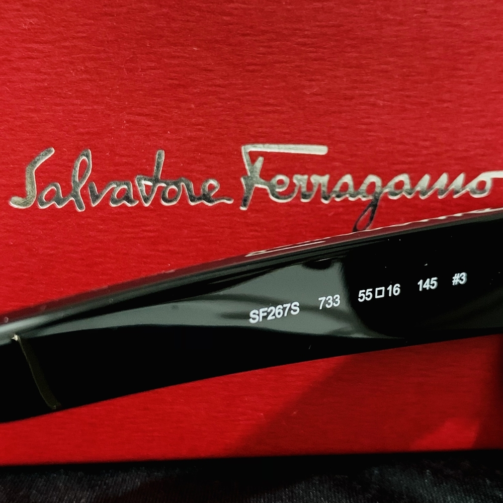 FERRAGAMO Sunglasses Style SF267S in Black & Gold - Picture 7 of 10